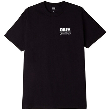 textil Herre T-shirts & poloer Obey fight the system Sort