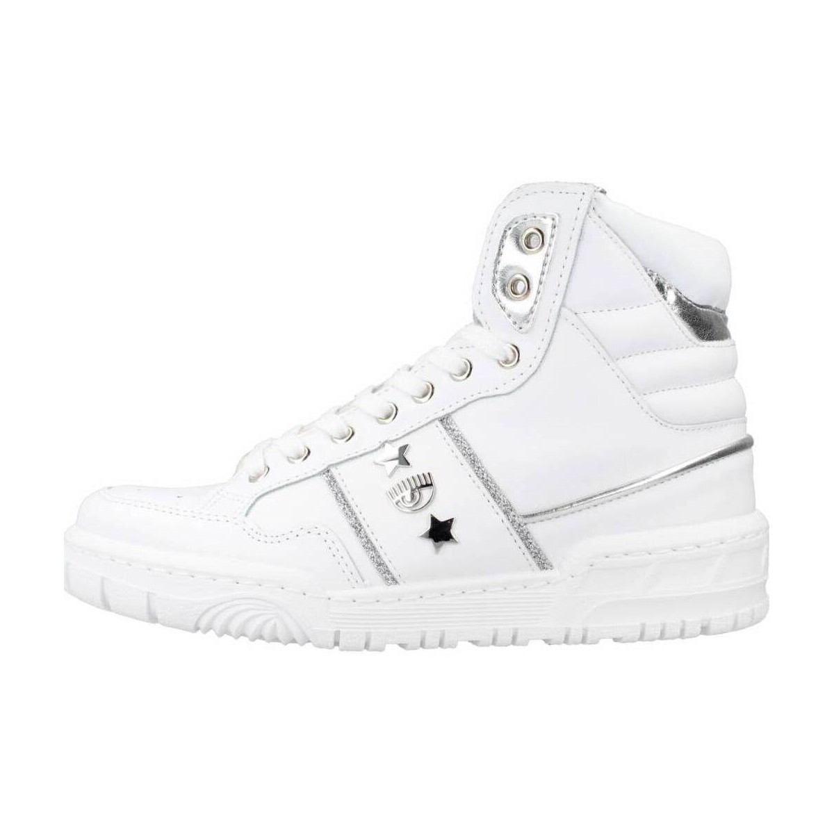 Sko Dame Sneakers Chiara Ferragni SNE CF1 HIGH WHITE LEATH Hvid
