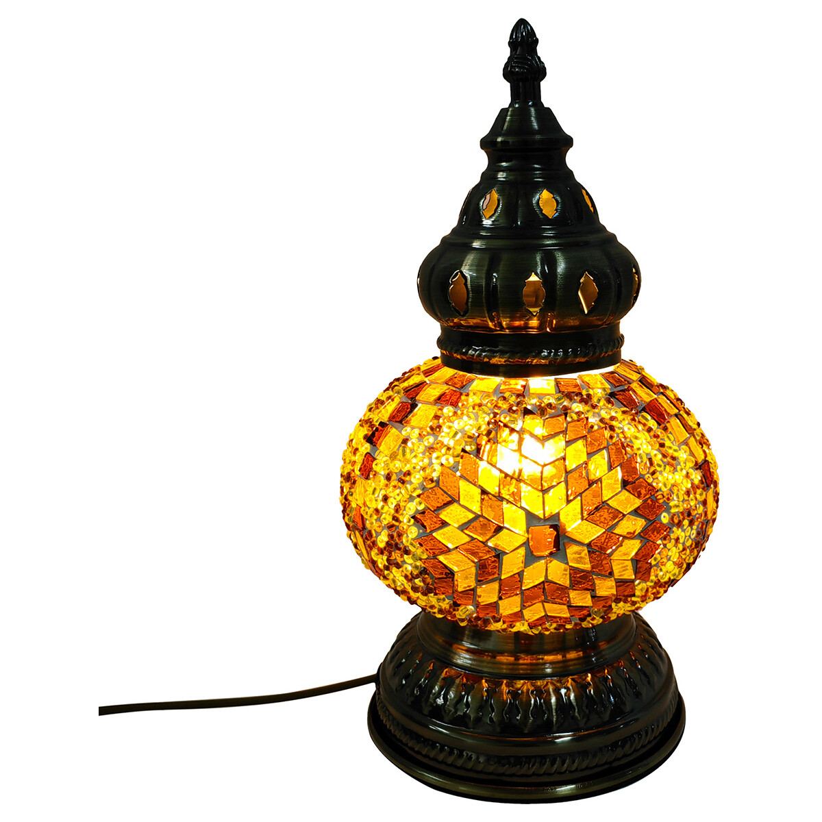 Indretning Bordlamper Signes Grimalt Mosaik Lampe Orange
