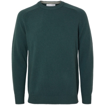 textil Herre Pullovere Selected Noos New Coban Knit - Green Gables/Kelp Grøn
