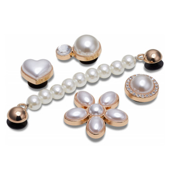Crocs Dainty Pearl Jewelry 5 Pack Hvid / Guld