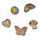 Accessories Skotilbehør Crocs JIBBITZ Rainbow Elvtd Festival 5 Pack Guld / Flerfarvet