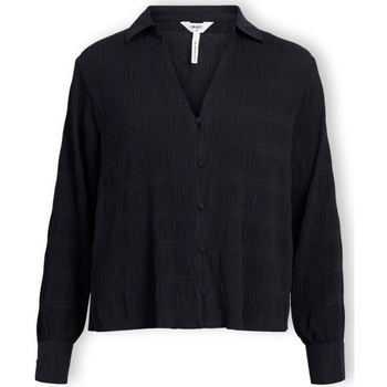 textil Dame Toppe / Bluser Object Stina Shirt L/S  - Black Sort