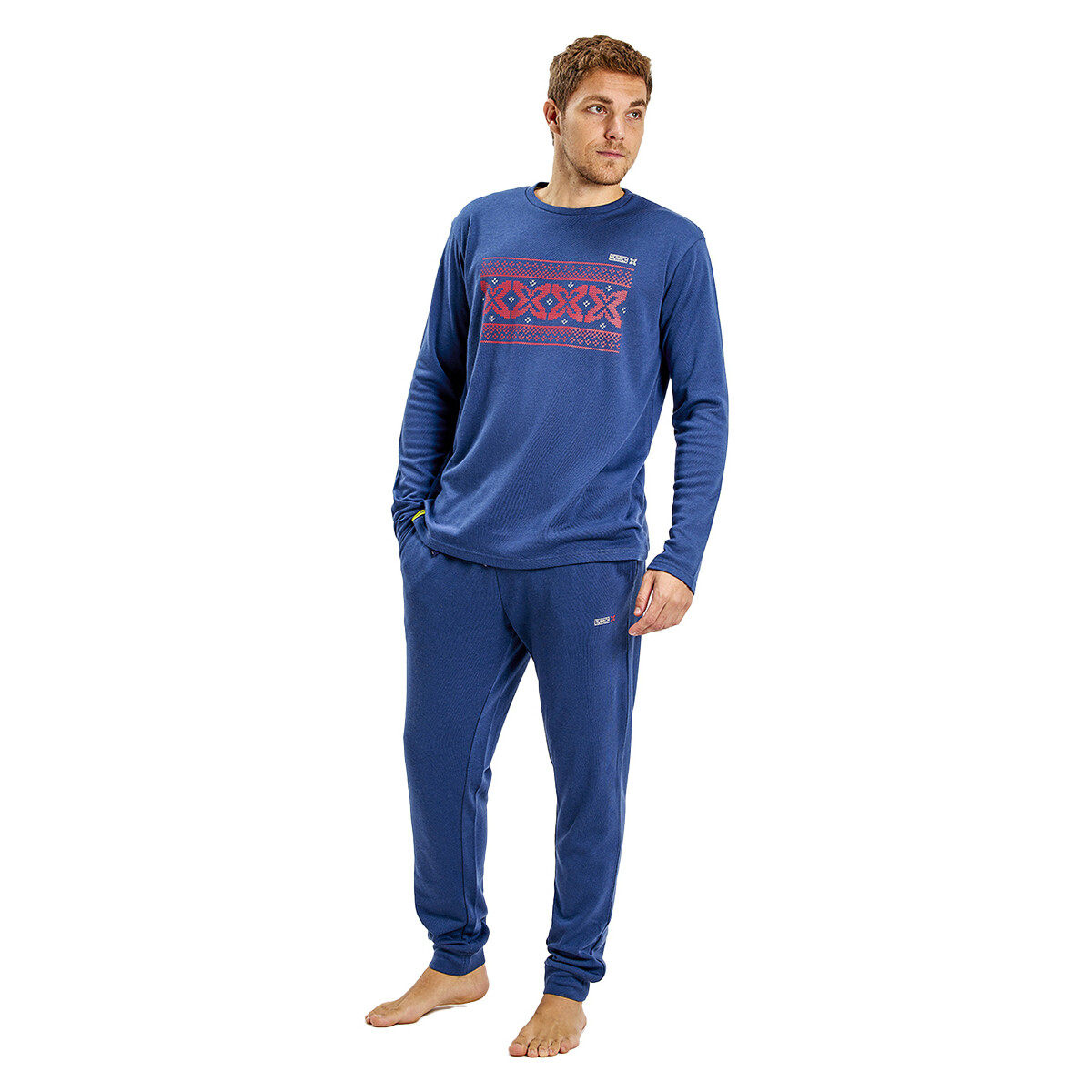 textil Herre Pyjamas / Natskjorte Munich MUDP0250 Blå