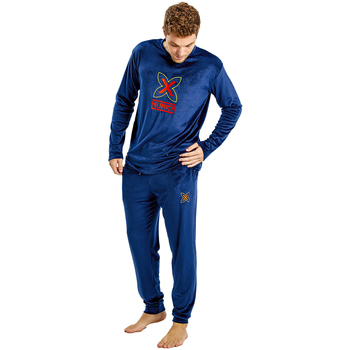 textil Herre Pyjamas / Natskjorte Munich MUDP0450 Blå