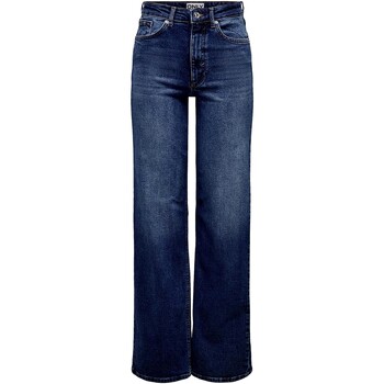 textil Dame Jeans Only VAQUEROS ANCHOS CINTURA ALTA  15266858 Blå