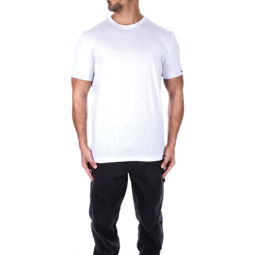 textil Herre T-shirts m. korte ærmer Dsquared D9M3U481 Hvid