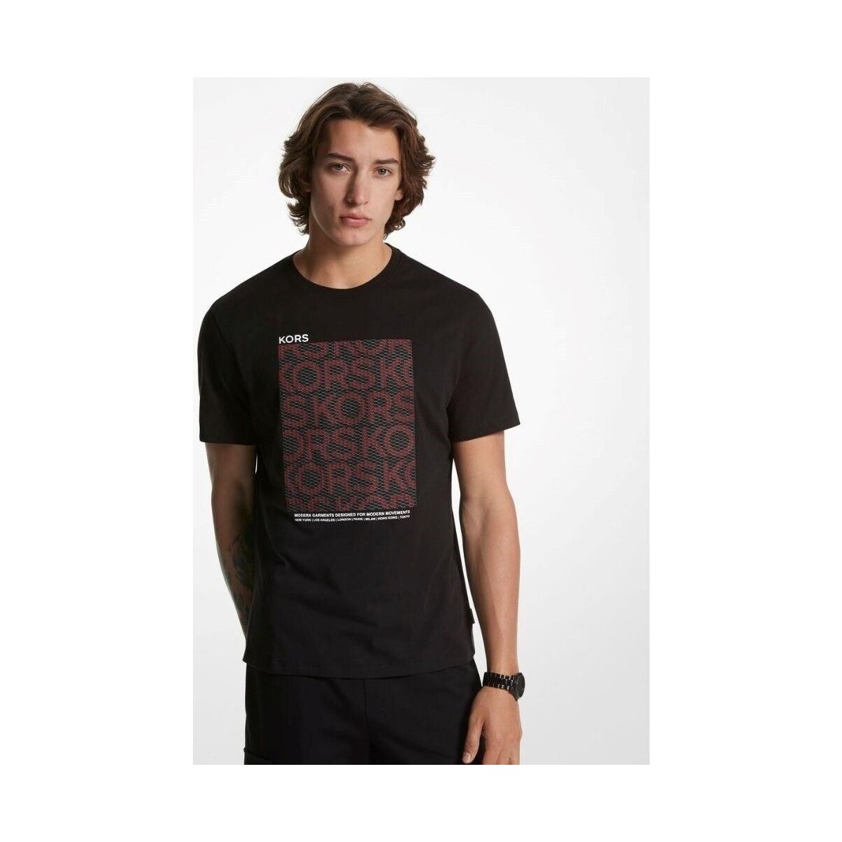 textil Herre T-shirts m. korte ærmer MICHAEL Michael Kors CH351RNFV4 Sort