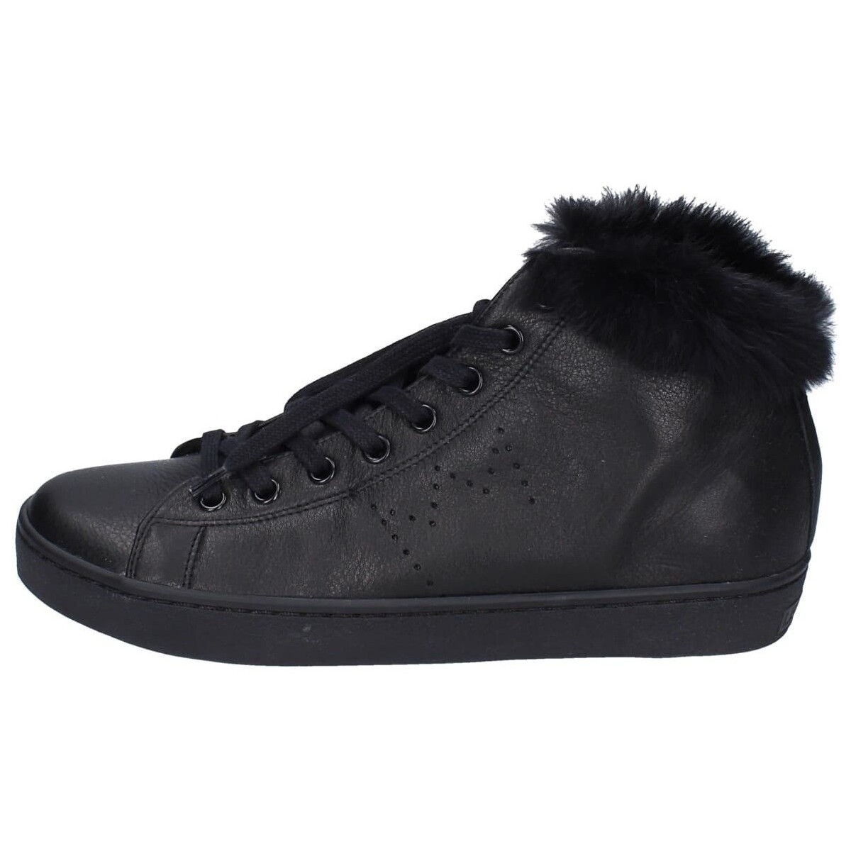 Sko Dame Sneakers Leather Crown EY388 Sort