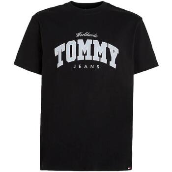 textil Herre T-shirts m. korte ærmer Tommy Hilfiger  Sort