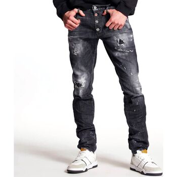 textil Herre Jeans Dsquared PAC-MAN BLACK WASH COOL GUY JEANS Sort