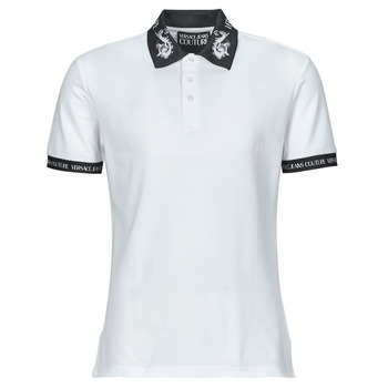 textil Herre Polo-t-shirts m. korte ærmer Versace Jeans Couture 76GAGT00 Hvid / Sort