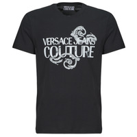 textil Herre T-shirts m. korte ærmer Versace Jeans Couture 76GAHG00 Sort / Hvid
