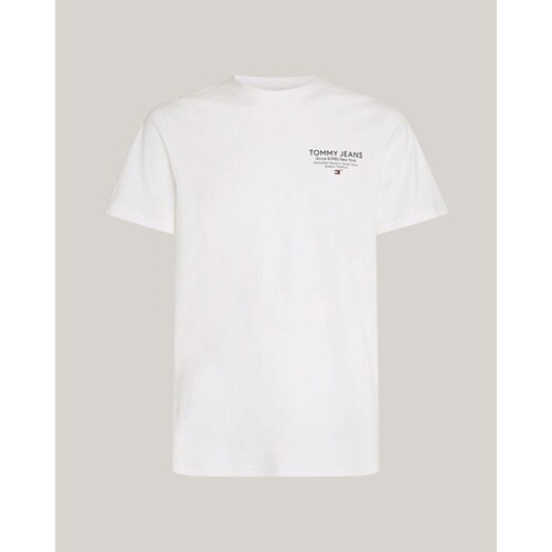 textil Herre T-shirts m. korte ærmer Tommy Hilfiger DM0DM18265YBR Hvid