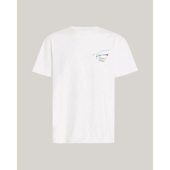textil Herre T-shirts m. korte ærmer Tommy Hilfiger DM0DM18283YBR Hvid