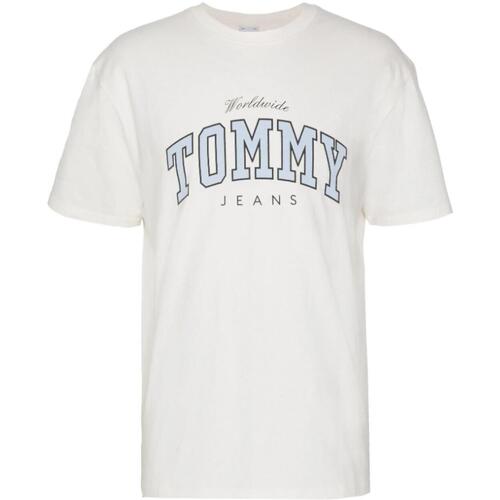 textil Herre T-shirts m. korte ærmer Tommy Hilfiger  Hvid