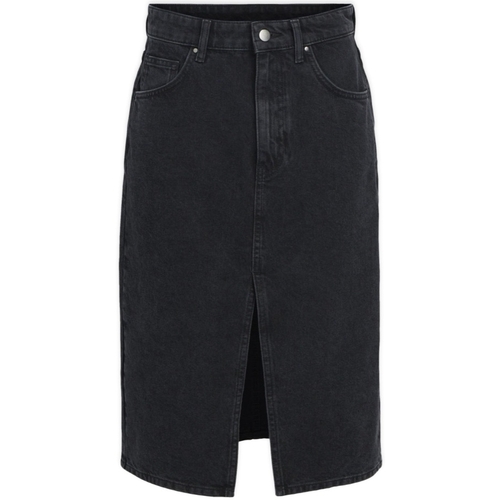 textil Dame Nederdele Object Noos Harlow Midi Skirt - Black Sort