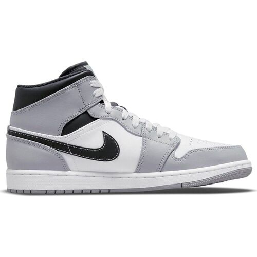 Sko Herre Sneakers Nike 1 Mid Light Smoke Grey Anthracite Hvid
