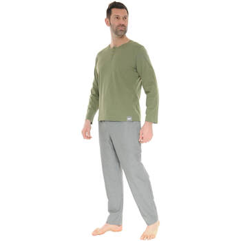 textil Herre Pyjamas / Natskjorte Pilus BASTIAN Grøn