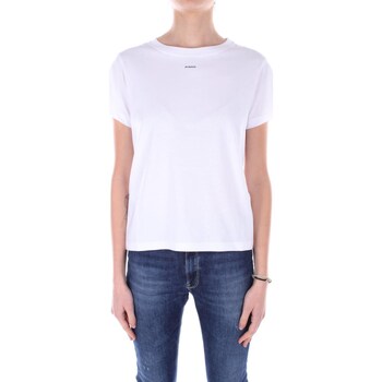 textil Dame T-shirts m. korte ærmer Pinko 100373 A1N8 Hvid