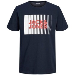 textil Herre T-shirts m. korte ærmer Jack & Jones 12233999 ECORP LOGO TEE PLAY SS O NECK Blå