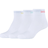 Undertøj Pige Sportsstrømper Skechers 3PPK Wm Mesh Ventilation Quarter Socks Hvid