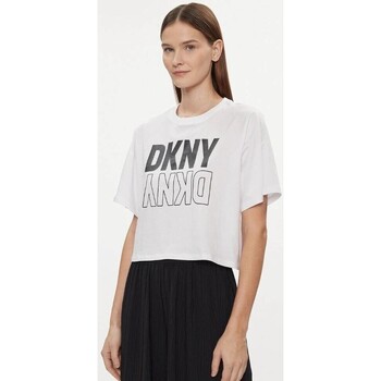 textil Dame T-shirts & poloer Dkny DP2T8559 Hvid