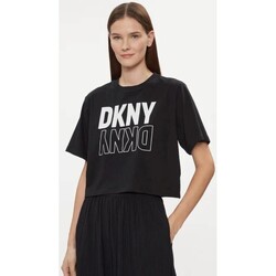 textil Dame T-shirts & poloer Dkny DP2T8559 Sort