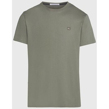 textil Herre T-shirts m. korte ærmer Calvin Klein Jeans J30J325268LDY Grøn