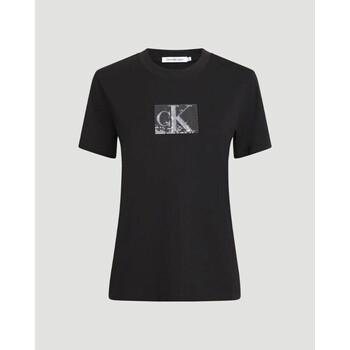 textil Dame T-shirts & poloer Calvin Klein Jeans J20J222961BEH Sort