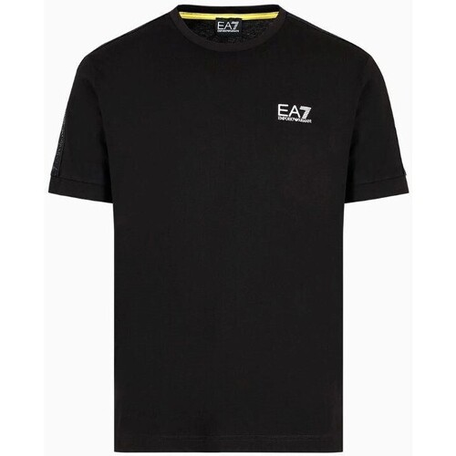 textil Herre T-shirts m. korte ærmer Emporio Armani EA7 3DPT35 PJ02Z Sort