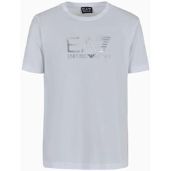 textil Herre T-shirts m. korte ærmer Emporio Armani EA7 3DPT71 PJM9Z Hvid
