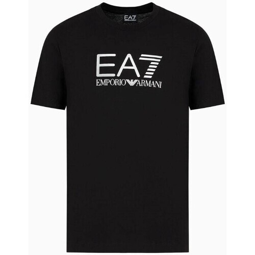 textil Herre T-shirts m. korte ærmer Emporio Armani EA7 3DPT71 PJM9Z Sort