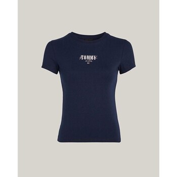 textil Dame T-shirts & poloer Tommy Hilfiger DW0DW17839C1G Blå