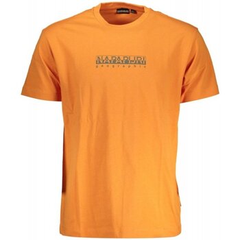 textil Herre T-shirts m. korte ærmer Napapijri NP0A4GDR-S-BOX-SS-3 Orange