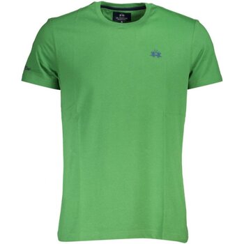 textil Herre T-shirts m. korte ærmer La Martina XMR010-JS206 Grøn