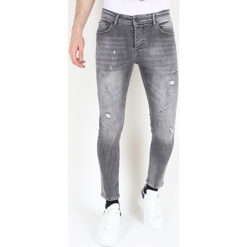 textil Herre Smalle jeans Mario Morato 148659313 Grå