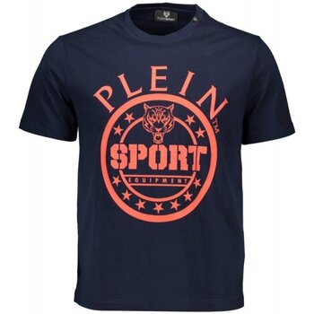 textil Herre T-shirts m. korte ærmer Philipp Plein Sport TIPS128 Blå