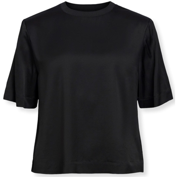 textil Dame Sweatshirts Object Top Eirot S/S - Black Sort