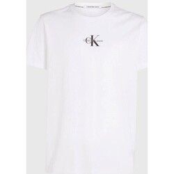 textil Herre T-shirts m. korte ærmer Calvin Klein Jeans J30J323483YAF Hvid