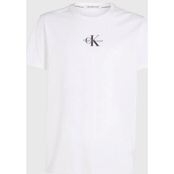 textil Herre T-shirts m. korte ærmer Calvin Klein Jeans J30J323483 Hvid