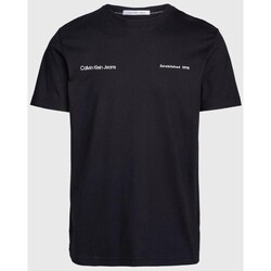 textil Herre T-shirts m. korte ærmer Calvin Klein Jeans J30J325489BEH Sort