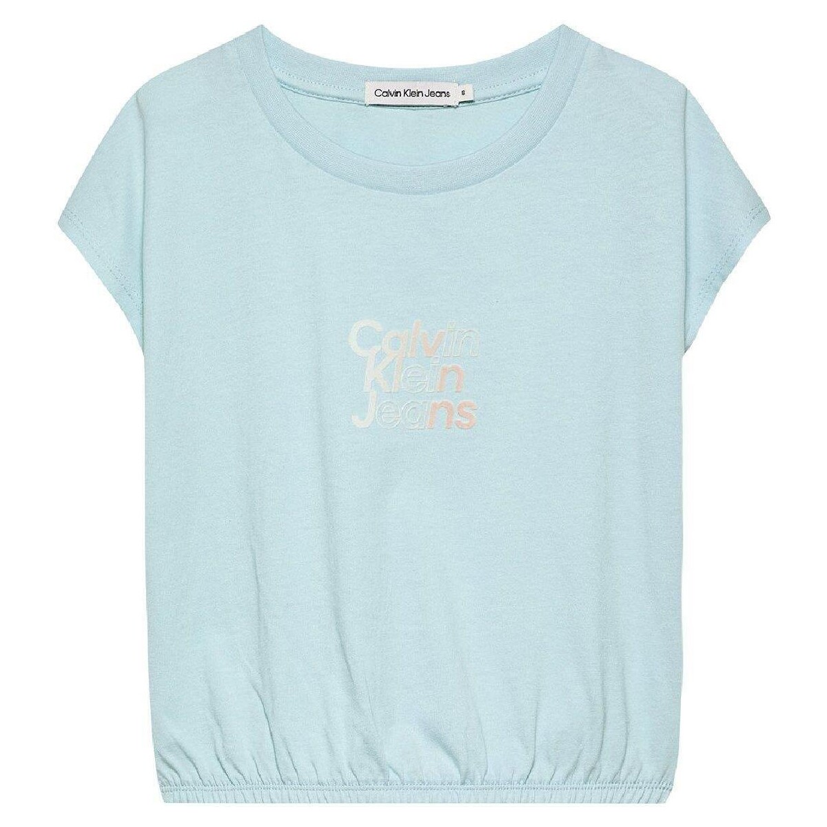 textil Pige T-shirts m. korte ærmer Calvin Klein Jeans  Blå