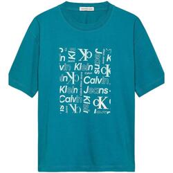 textil Dreng T-shirts m. korte ærmer Calvin Klein Jeans  Blå