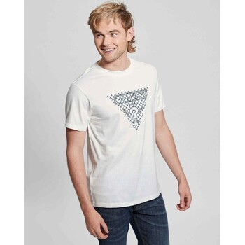 textil Herre T-shirts m. korte ærmer Guess M4RI27K8FQ4 Hvid