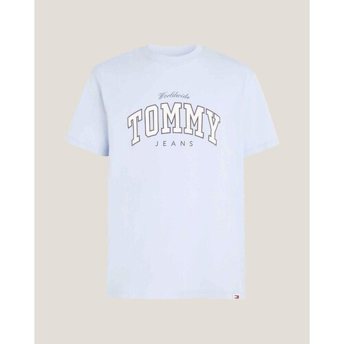 textil Herre T-shirts m. korte ærmer Tommy Hilfiger DM0DM18287C1O Blå