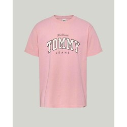 textil Herre T-shirts m. korte ærmer Tommy Hilfiger DM0DM18287THA Pink