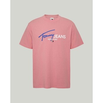 textil Herre T-shirts m. korte ærmer Tommy Hilfiger DM0DM18572TIC Pink