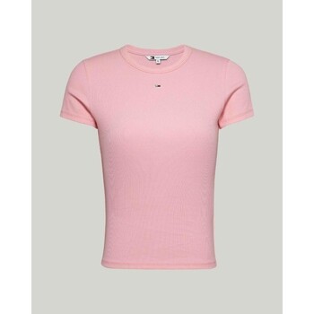 textil Dame T-shirts & poloer Tommy Hilfiger DW0DW17383THA Pink