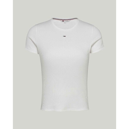 textil Dame T-shirts & poloer Tommy Hilfiger DW0DW17383YBR Hvid